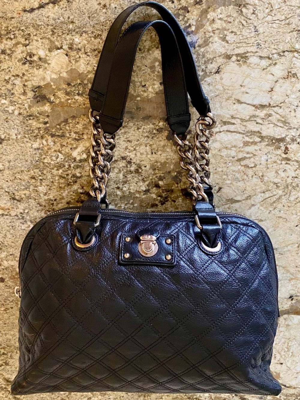 Marc Jacobs “Whitney” Satchel Black Quilted Leather - Pre Fall 2012 - GORGEOUS